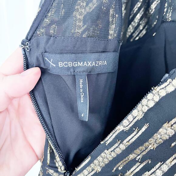 BCBG Max Azria Metallic Short Sleeve Mini Dress - Picture 5 of 7